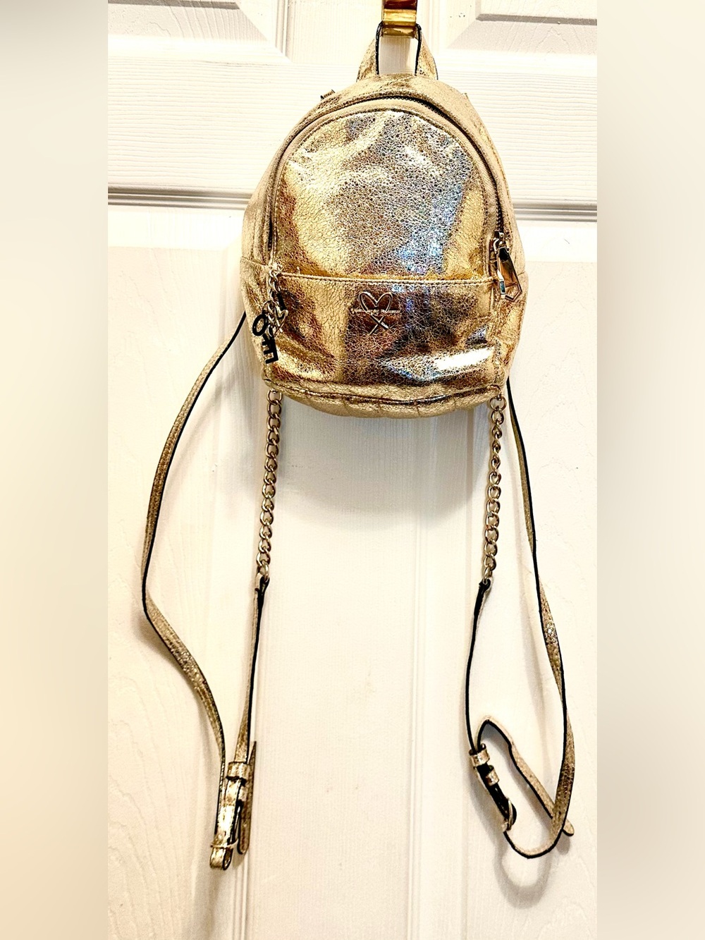 Victoria Secret Metallic Crackle Mini City Backpack - Picture 11 of 11